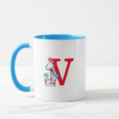 Mug Dr. Seuss Chapeau Chat, Chose Une Monogramme V (Gauche)