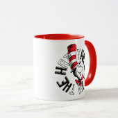 Mug Dr Seuss | Chat dans l'art rond Casquette (Devant droit)