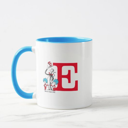 Mug Dr. Seuss Chat dans le Casquette, Chose Un Monogra (Gauche)