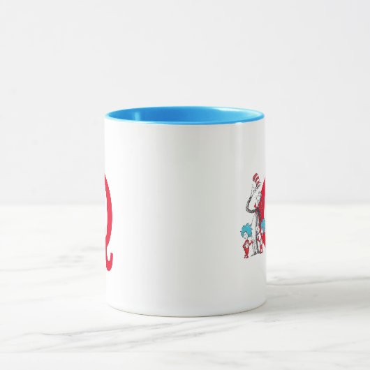 Mug Dr. Seuss Chat dans le Casquette, Chose Un Monogra (Centre)