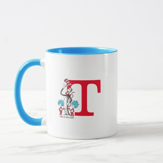 Mug Dr. Seuss Chat dans le Casquette, Chose Un Monogra (Gauche)