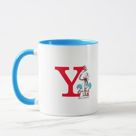 Mug Dr. Seuss Chat dans le Casquette, Chose Un Monogra (Gauche)