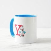 Mug Dr. Seuss Chat dans le Casquette, Chose Un Monogra (Devant gauche)