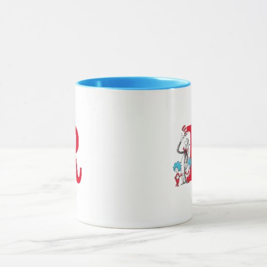 Mug Dr. Seuss Chat dans le Casquette, Chose Un Monogra (Centre)