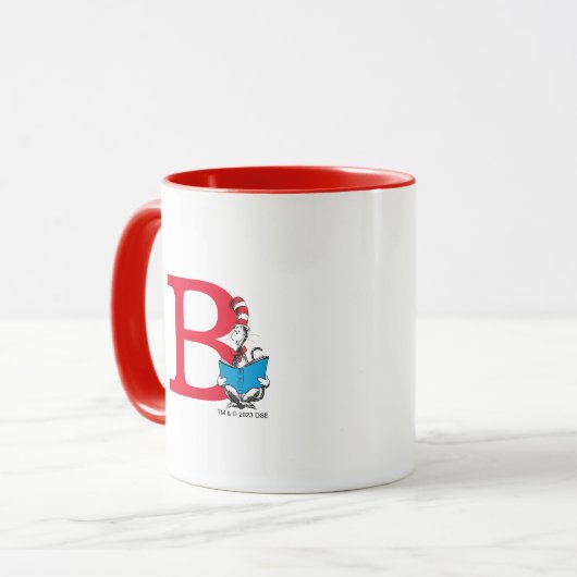 Mug Dr. Seuss Chat dans le Casquette - Lecture Monogra (Devant gauche)