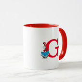 Mug Dr. Seuss Chat dans le Casquette - Lecture Monogra (Devant droit)