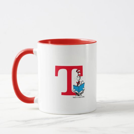 Mug Dr. Seuss Chat dans le Casquette - Lecture Monogra (Gauche)