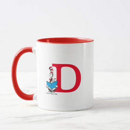 Mug Dr. Seuss Chat dans le Casquette - Lecture Monogra (Gauche)