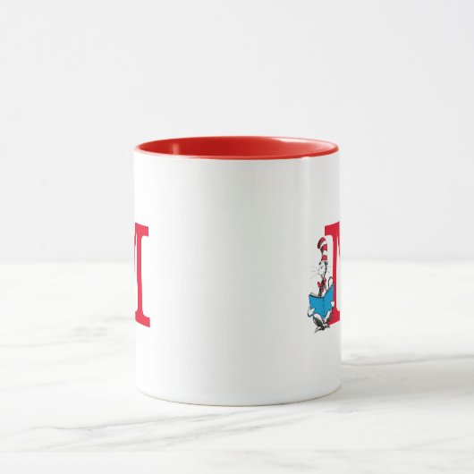 Mug Dr. Seuss Chat dans le Casquette - Lecture Monogra (Centre)