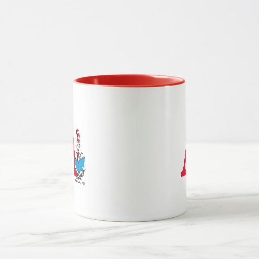 Mug Dr. Seuss Chat dans le Casquette - Lecture Monogra (Centre)