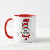 Mug Dr Seuss | Chat dans le Casquette Nom de l'enseign (Gauche)