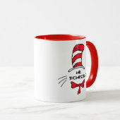 Mug Dr Seuss | Chat dans le Casquette Nom de l'enseign (Devant droit)