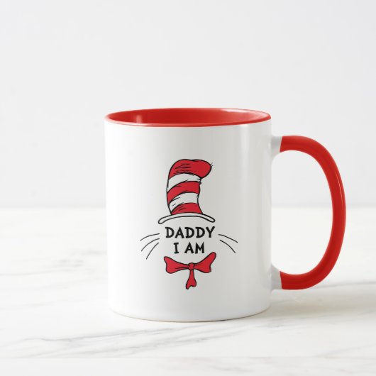 Mug Dr Seuss | Chat dans le Casquette - Papa Je suis (Droite)