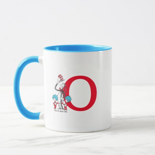 Mug Dr. Seuss Chat dans le chapeau, Chose Un Monogramm (Gauche)