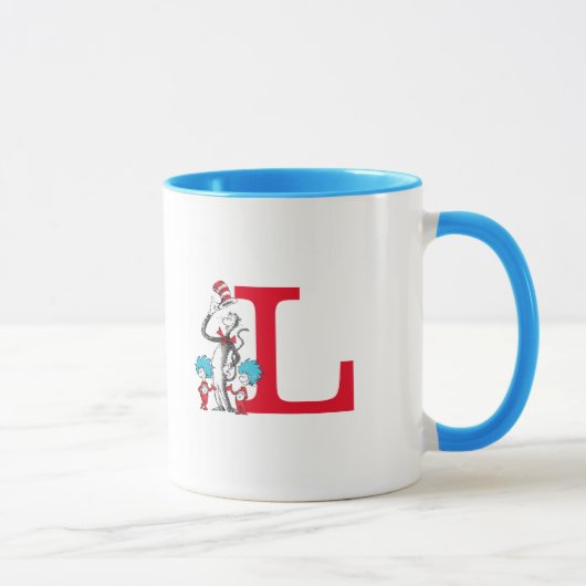 Mug Dr. Seuss Chat dans le Chapeau, Chose Un Monogramm (Droite)