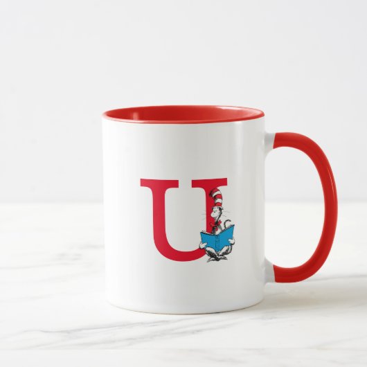 Mug Dr. Seuss Chat dans le Chapeau - Monogramme de lec (Droite)