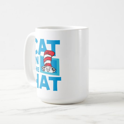 Mug Dr Seuss | Chat dans le logo du Casquette (Devant gauche)