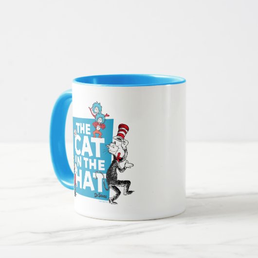 Mug Dr Seuss | Chat dans le logo du Casquette - Caract (Devant gauche)