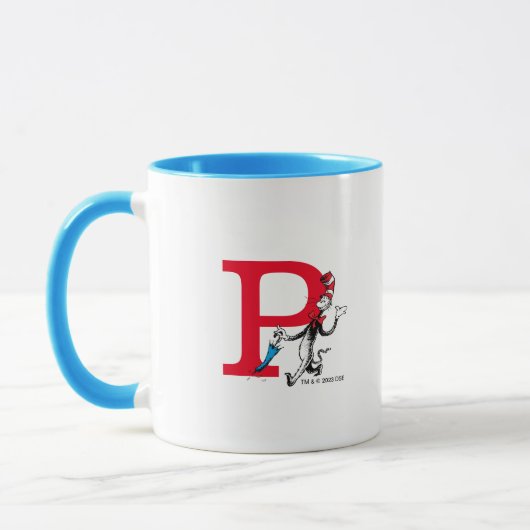 Mug Dr. Seuss Chat dans le Monogramme de marche des pa (Gauche)