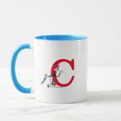 Mug Dr. Seuss Chat dans le Monogramme de marche des pa (Gauche)