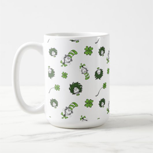 Mug Dr Seuss | Chat dans le Motif Casquette Clover (Gauche)
