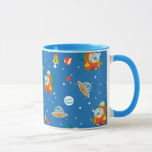 Mug Dr Seuss | Chat dans le Motif spatial Casquette (Droite)