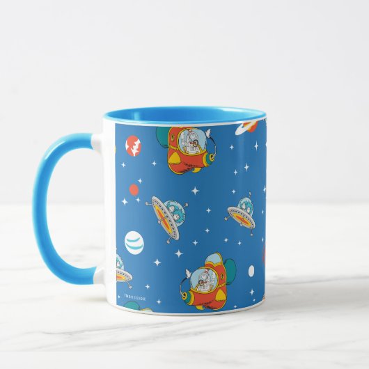 Mug Dr Seuss | Chat dans le Motif spatial Casquette (Gauche)