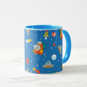 Mug Dr Seuss | Chat dans le Motif spatial Casquette (Devant droit)