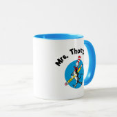 Mug Dr Seuss | Chat dans le nom personnalisé du Casque (Devant droit)