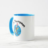 Mug Dr Seuss | Chat dans le nom personnalisé du Casque (Devant gauche)