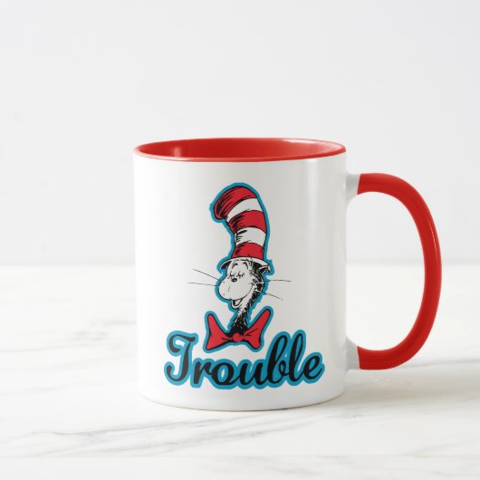 Mug Dr Seuss | Chat dans le problème du Casquette (Droite)