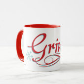Mug Dr. Seuss | Le Grinch - Script Rouge et Bleu (Devant gauche)