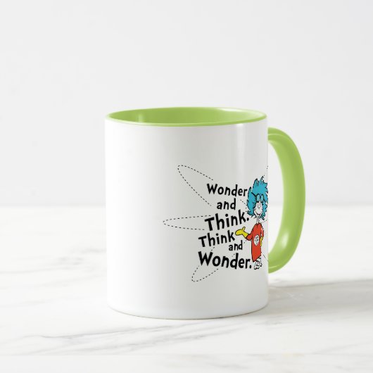 Mug Dr Seuss | Merveilleuse et réfléchis. Pensez et ét (Devant droit)