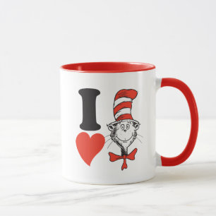Mug Dr. Seuss Saint-Valentin   J'adore le Chat dans le