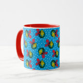 Mug Dr Seuss | The Grinch | Motif de couronne de Noël (Devant gauche)