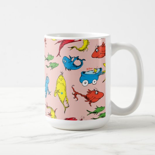 Mug Dr Seuss | Un poisson deux Motifs de poisson (Droite)