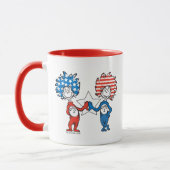 Mug Dr Seuss | Une chose Deux graphiques patriotiques (Gauche)