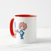 Mug Dr Seuss | Une chose Deux graphiques patriotiques (Devant gauche)