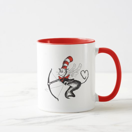 Mug Dr. Seuss Valentine | Le Chat dans le Cupid Casque (Droite)