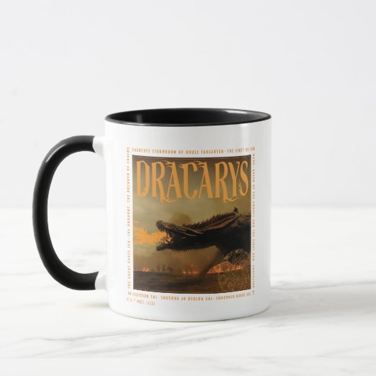 Mug "Dracarys" Drogon Breathing Fire Graphic (Gauche)