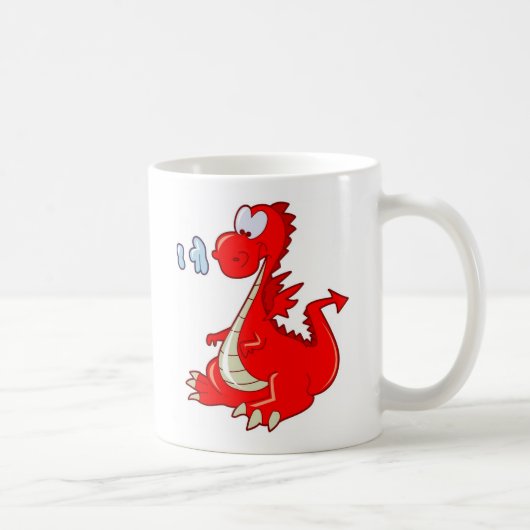 Mug dragon302 CARTOON ROUGE DRAGON CUTE HAPPY KIDS GRA (Droite)
