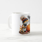 Mug Dragon à l'automne confortable avec café (Devant gauche)