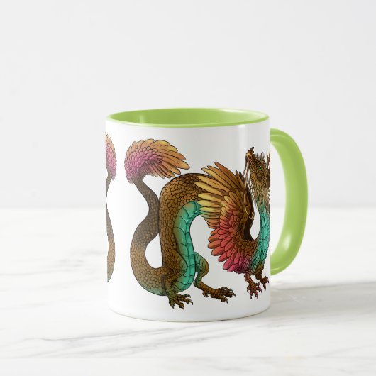 Mug Dragon à plumes (Devant droit)