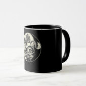 Mug Dragon Avec Tigre Tattoo YIN Et Yang Beast Combat (Devant droit)