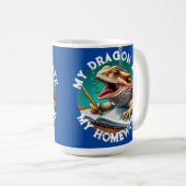 Mug Dragon Barbu Drôle A Mangé Mon Devoir (Devant droit)