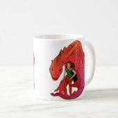 Mug Dragon Bébé Rouge (Devant droit)