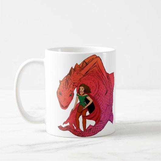 Mug Dragon Bébé Rouge (Gauche)