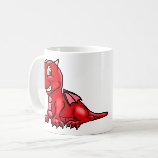Mug Dragon Bébé rouge mou (Devant gauche)