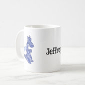 Mug - Dragon bleu avec nom (Devant gauche)