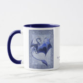 Mug Dragon Bleu d'hiver Imaginaire Nature Art (Gauche)
